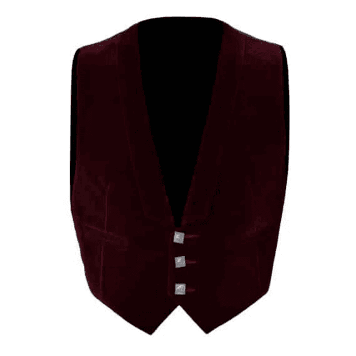 Scottish-Burgundy-Velvet-Prince-Charlie-Kilt-Jacket-with-Vest