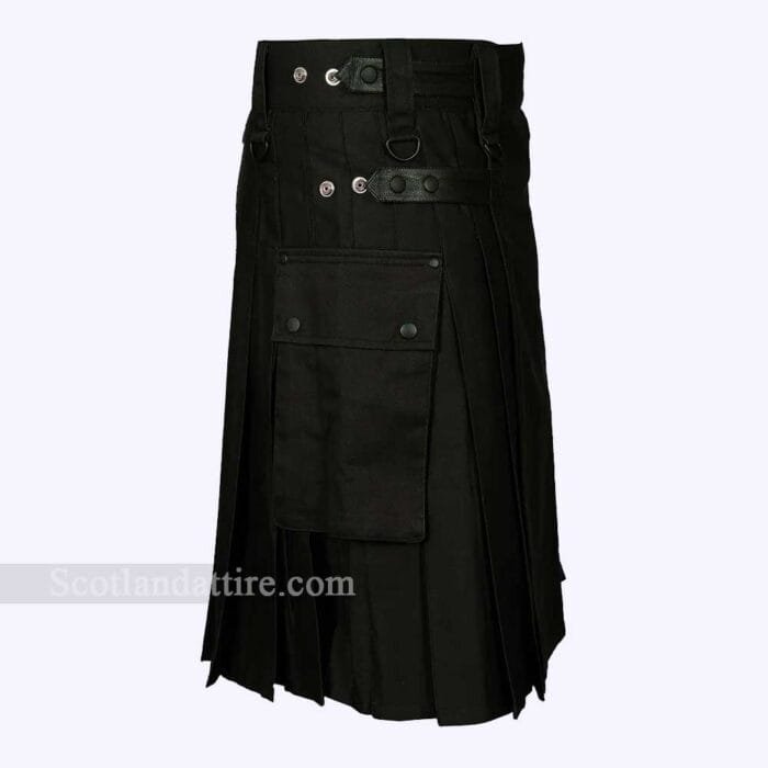 Classic-Black-Cargo-Utility-Kilt