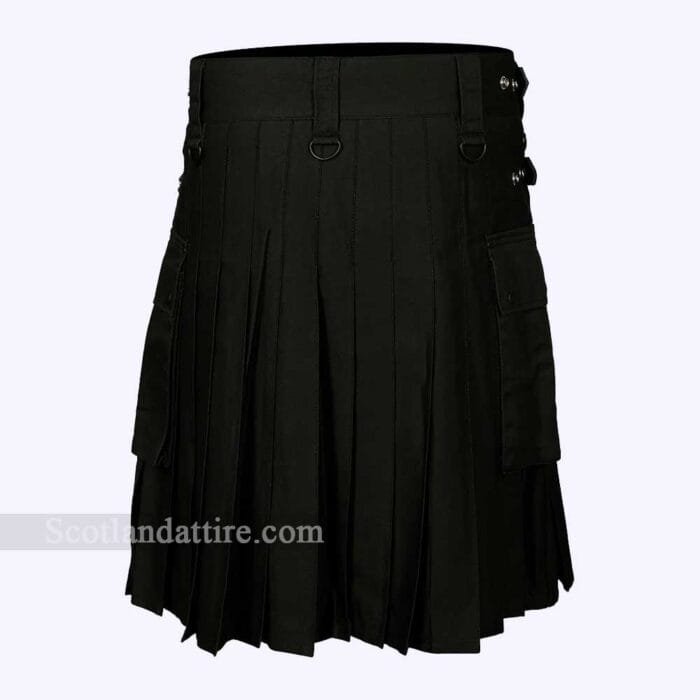 Classic-Black-Cargo-Utility-Kilt