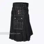 Cargo-Black-Utility-Kilt-White-Outlined