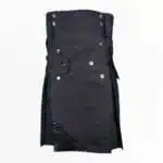Denim-Kilt-With-Leather-Strap