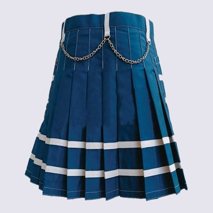 Navy-Blue-Gothic-Utility-Mini-Kilt-For-Women