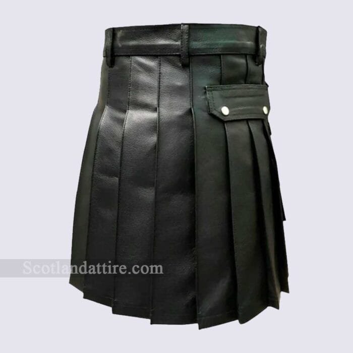 Handcrafted-Black-Leather-Armor-Kilt